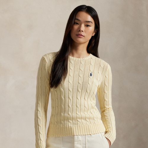 Pull torsadé à col rond en coton - Polo Ralph Lauren - Modalova