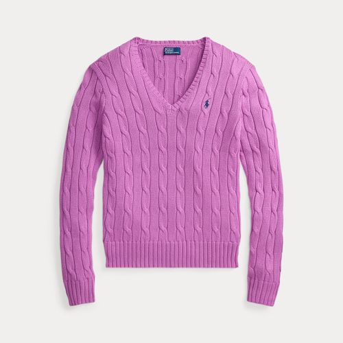 Pull col en V torsadé en coton - Polo Ralph Lauren - Modalova