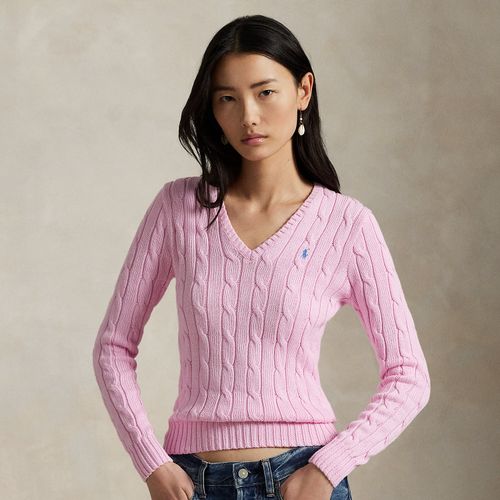 Pull col en V torsadé en coton - Polo Ralph Lauren - Modalova