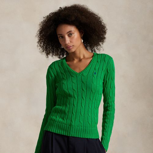 Pull col en V torsadé en coton - Polo Ralph Lauren - Modalova