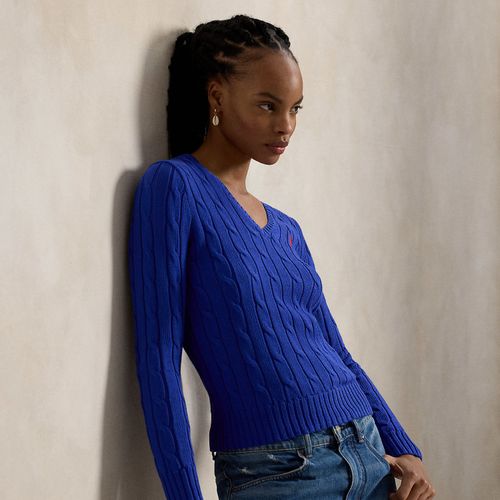 Pull col en V torsadé en coton - Polo Ralph Lauren - Modalova