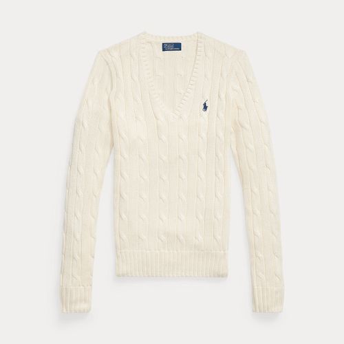 Pull col en V torsadé en coton - Polo Ralph Lauren - Modalova