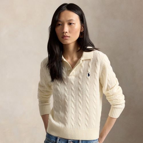 Pull polo torsadé laine-cachemire - Polo Ralph Lauren - Modalova