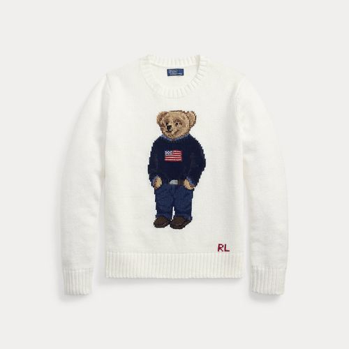 Pull col rond Polo Bear en lin et coton - Polo Ralph Lauren - Modalova