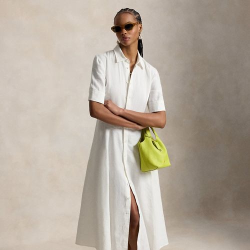 Robe-chemise à pans en lin - Polo Ralph Lauren - Modalova