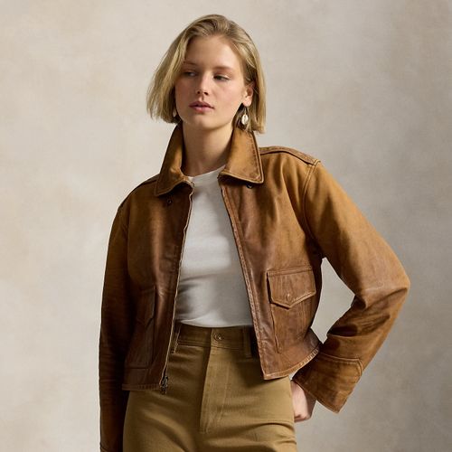 Veste courte en cuir - Polo Ralph Lauren - Modalova