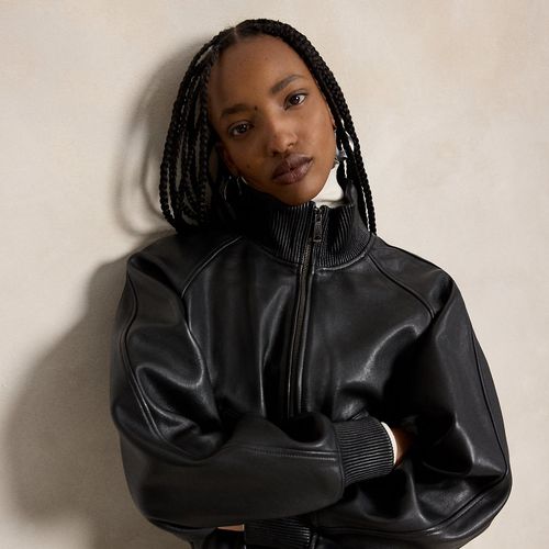 Blouson d'aviateur en cuir - Polo Ralph Lauren - Modalova