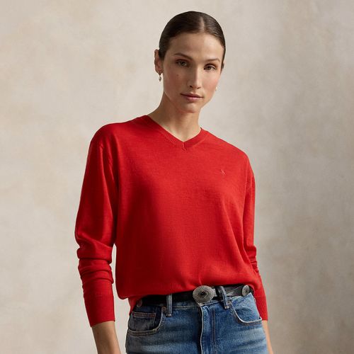 Pull col en V en laine - Polo Ralph Lauren - Modalova