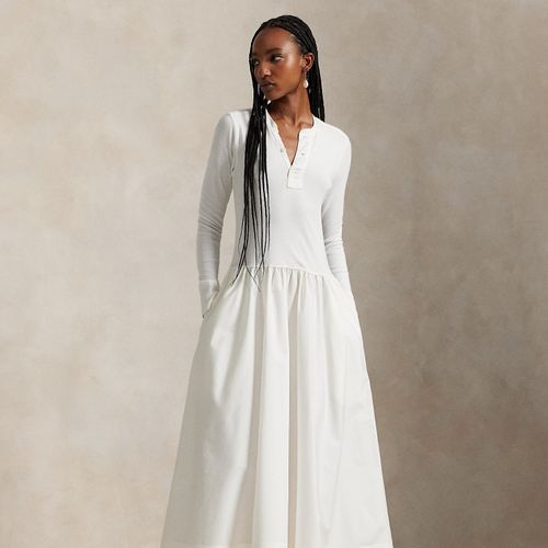 Robe à col tunisien en coton - Polo Ralph Lauren - Modalova
