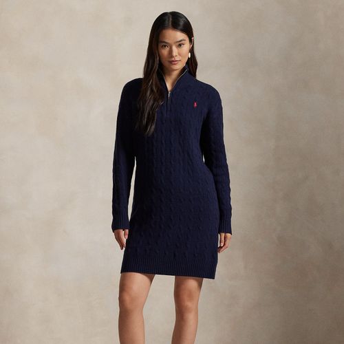 Robe demi-zippée en laine et cachemire - Polo Ralph Lauren - Modalova