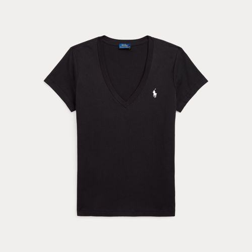 T-shirt col en V en jersey - Polo Ralph Lauren - Modalova