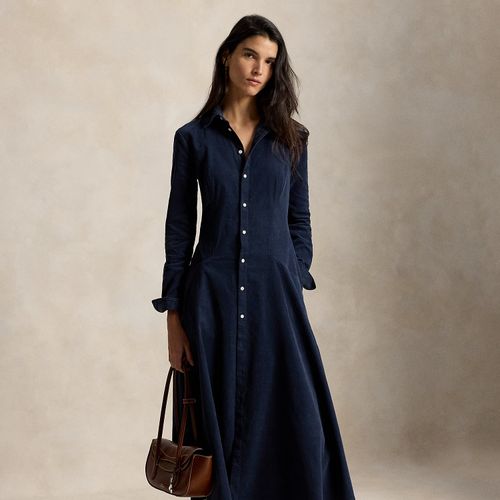 Robe-chemise trapèze en velours côtelé - Polo Ralph Lauren - Modalova