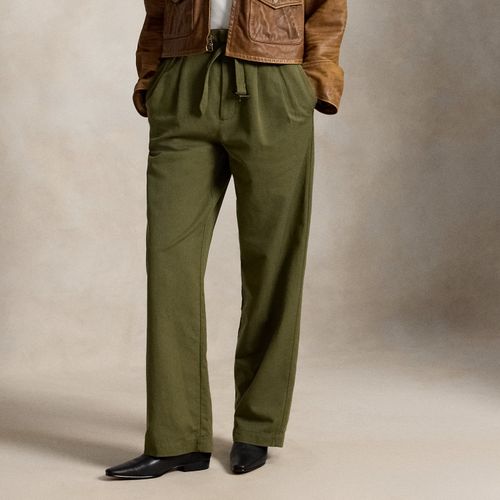 Pantalon à pinces cranté en coton et lin - Polo Ralph Lauren - Modalova