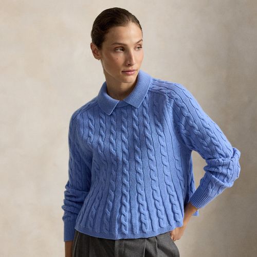 Pull torsadé à basque laine et cachemire - Polo Ralph Lauren - Modalova