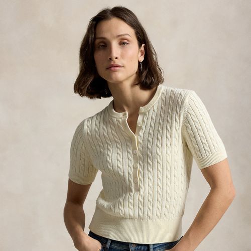 Pull tunisien torsadé à manches courtes - Polo Ralph Lauren - Modalova