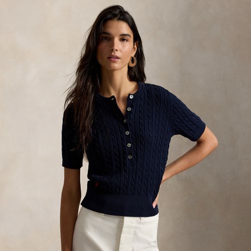 Pull tunisien torsadé à manches courtes - Polo Ralph Lauren - Modalova