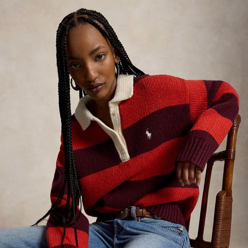 Pull de rugby rayé en laine mélangée - Polo Ralph Lauren - Modalova