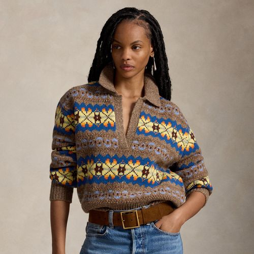 Pull col polo Fair Isle laine mélangée - Polo Ralph Lauren - Modalova