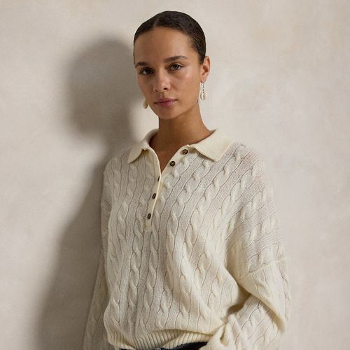 Pull col polo torsadé laine et cachemire - Polo Ralph Lauren - Modalova