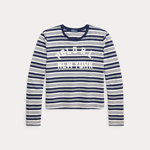 T-shirt rayé à manches longues avec logo - Polo Ralph Lauren - Modalova