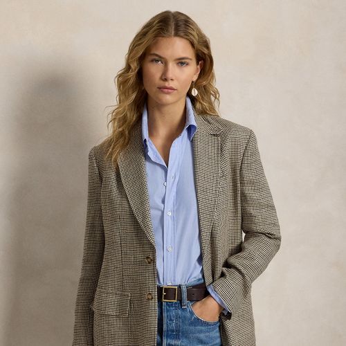 Blazer droit en lin à carreaux - Polo Ralph Lauren - Modalova