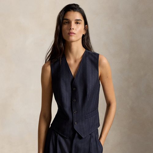 Gilet en flanelle de laine milleraies - Polo Ralph Lauren - Modalova