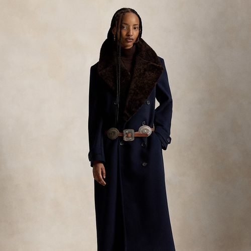 Caban en laine melton et peau lainée - Polo Ralph Lauren - Modalova