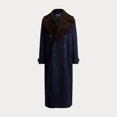 Caban en laine melton et peau lainée - Polo Ralph Lauren - Modalova