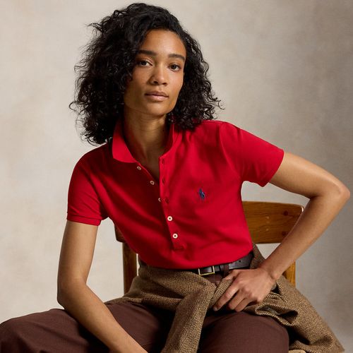 Polo en coton stretch coupe cintrée - Polo Ralph Lauren - Modalova