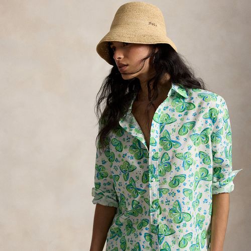 Chemise Oversize Fit imprimée coton-lin - Polo Ralph Lauren - Modalova