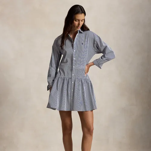 Robe-chemise rayée à pans popeline coton - Polo Ralph Lauren - Modalova