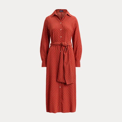 Robe-chemise à motif à nouer en crêpe - Polo Ralph Lauren - Modalova