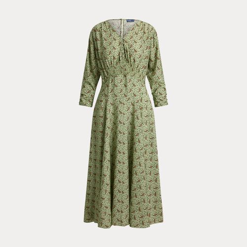 Robe smockée à motif cachemire en crêpe - Polo Ralph Lauren - Modalova