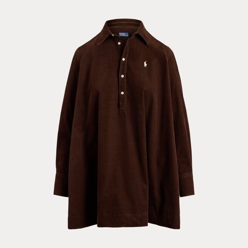 Robe-chemise plissée en velours côtelé - Polo Ralph Lauren - Modalova