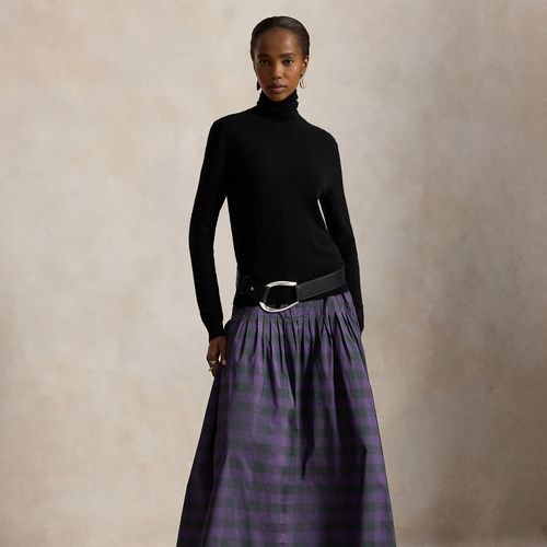 Maxi jupe plissée écossaise en taffetas - Polo Ralph Lauren - Modalova