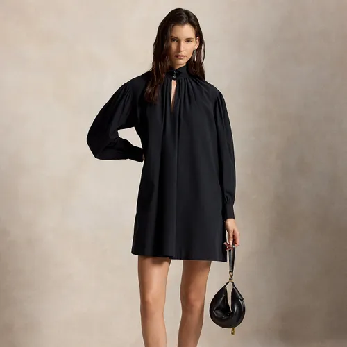 Robe plissée à col smoking - Polo Ralph Lauren - Modalova