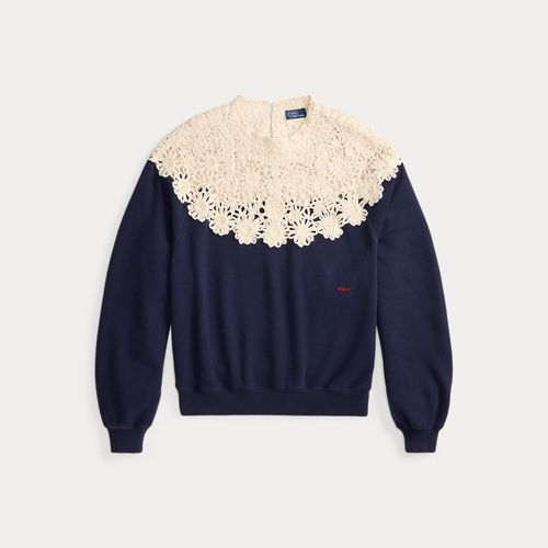 Pull à empiècement crocheté en molleton - Polo Ralph Lauren - Modalova