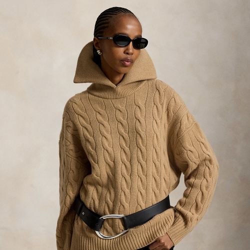 Pull torsadé col large laine-cachemire - Polo Ralph Lauren - Modalova