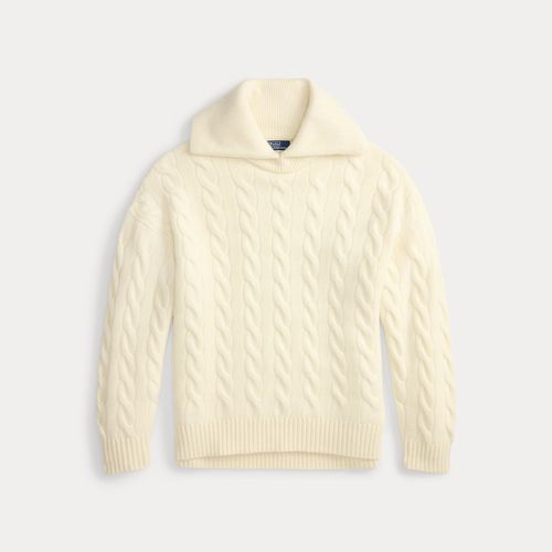 Pull torsadé col large laine-cachemire - Polo Ralph Lauren - Modalova