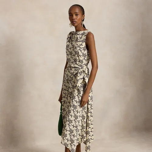Robe en soie nouée à motif - Polo Ralph Lauren - Modalova