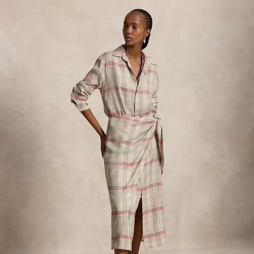 Robe-chemise portefeuille écossaise - Polo Ralph Lauren - Modalova