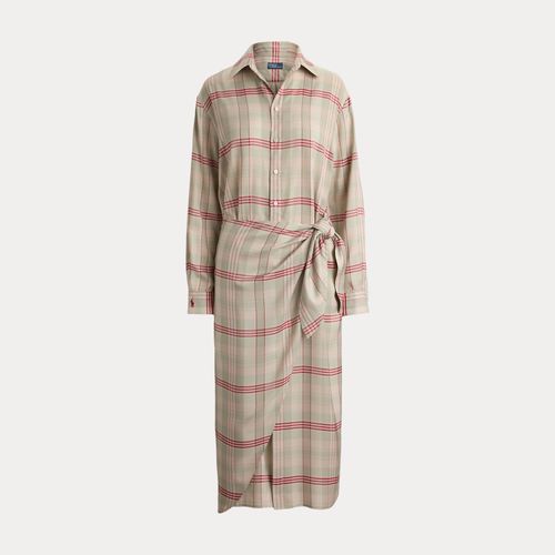 Robe-chemise portefeuille écossaise - Polo Ralph Lauren - Modalova