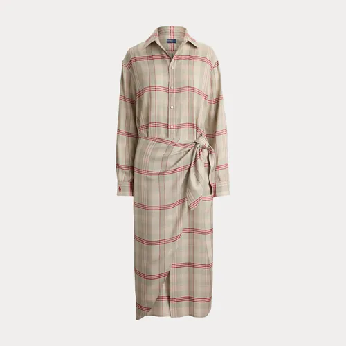 Robe-chemise portefeuille écossaise - Polo Ralph Lauren - Modalova