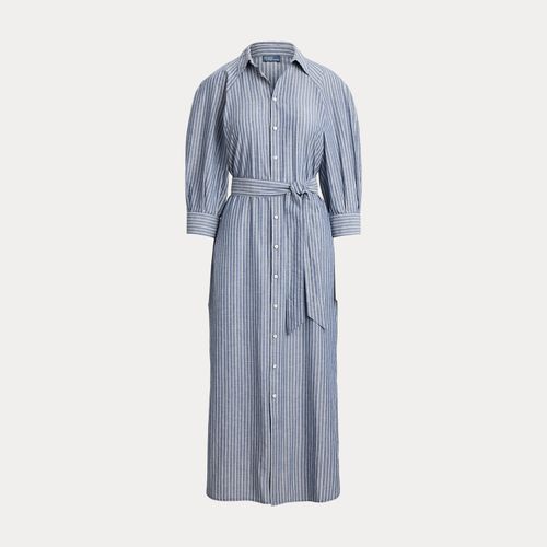 Robe-chemise manches raglan en coton-lin - Polo Ralph Lauren - Modalova