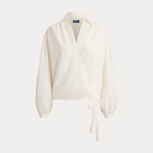 Blouse cache-cœur en coton-soie - Polo Ralph Lauren - Modalova