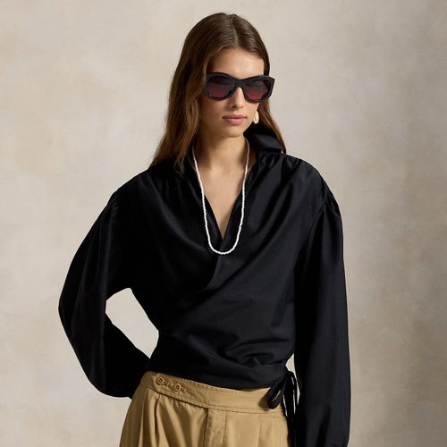 Blouse cache-cœur en coton-soie - Polo Ralph Lauren - Modalova