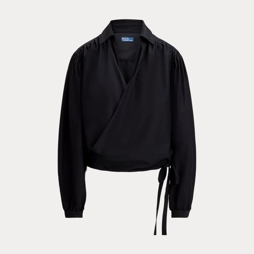 Blouse cache-cœur en coton-soie - Polo Ralph Lauren - Modalova