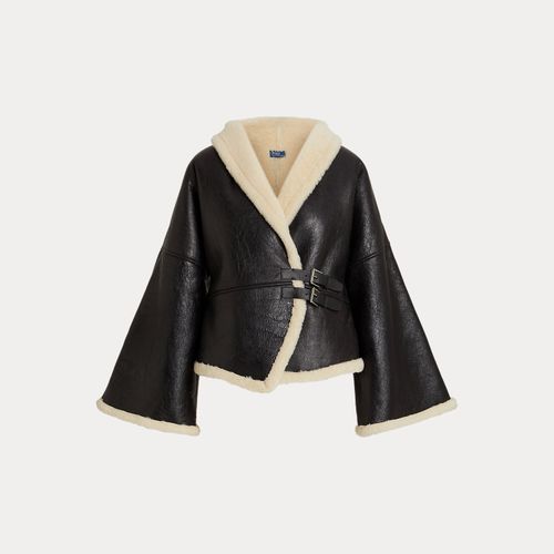 Veste portefeuille en peau lainée - Polo Ralph Lauren - Modalova