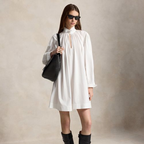 Robe-chemise trapèze en popeline plissée - Polo Ralph Lauren - Modalova