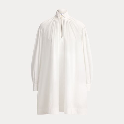 Robe-chemise trapèze en popeline plissée - Polo Ralph Lauren - Modalova